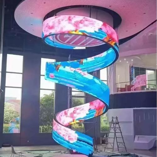 展廳led全彩柔性屏異形造型屏數字展廳環狀屏室內屏曲面led屏廠家